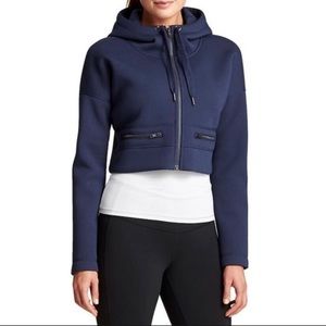 Athleta Fuse Crop Zip Up Hoodie Jacket Size L